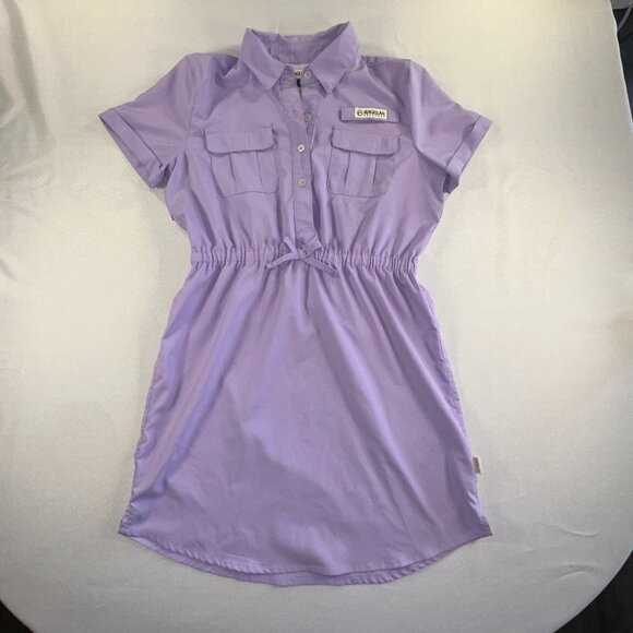Magellan Outdoors Girls' Classic Fit Fishing Shirt Dress Lilac Size L 12-14 - Picture 1 of 9